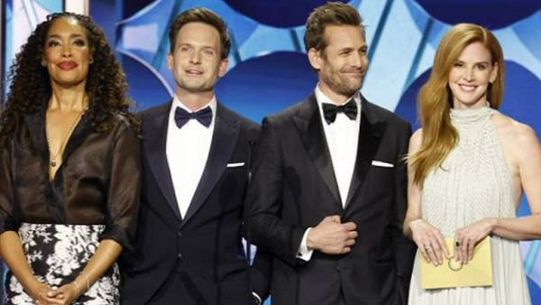 'Suits' co-stars reunite at Golden Globes