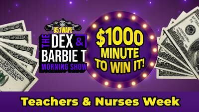 Register for 95.1 WAPE’s $1,000 Minute To Win It!